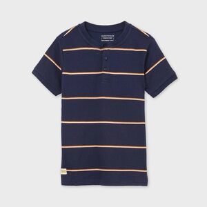 Mayoral Blue Tee with Orange Stripes